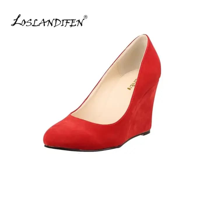 Escarpins classiques à talons compensés pointus pour femmes