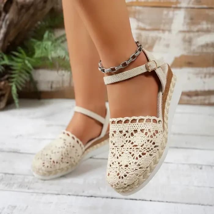 Sandales d'été confortables pour femmes, chaussures à plateforme en maille respirante, décontractées, à la mode, pour la plage, nouvelle collection 2025