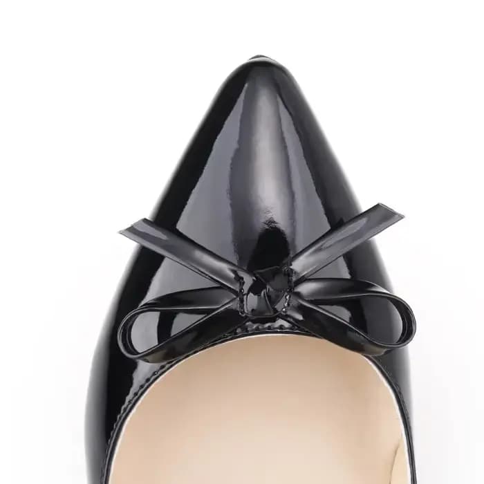 Escarpins Sexy en cuir verni à talons bas de 5cm pour femmes