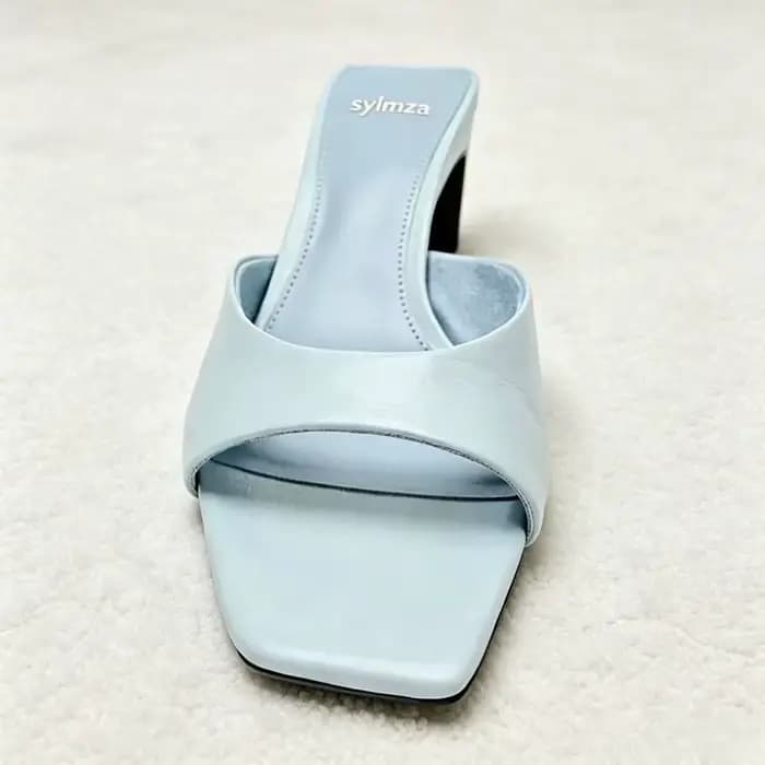 Sandales mules en cuir souple PU pour femmes