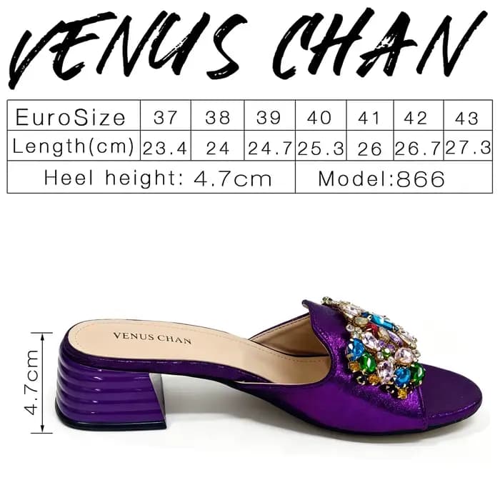 Escarpins violets pour femmes 2026 - Élégance italienne avec accents en strass pour mariages et soirées - Grandes tailles
