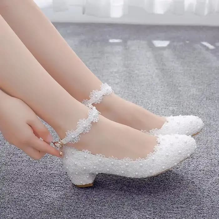 Escarpins pointus en dentelle perlée pour femmes, talons hauts 3cm, escarpins à bouche peu profonde, blanc, rose, mariée sexy, fête, demoiselle d'honneur