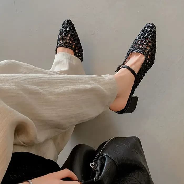 Mules d'été en tissu pour femmes