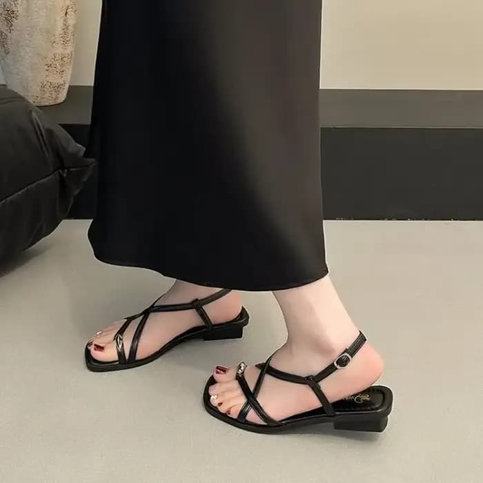 Sandales Femme Été 2026 Nouvelle Collection – Chaussures Romaines à Bout Carré
