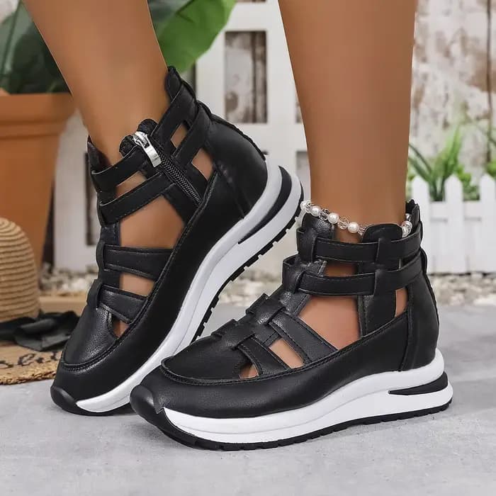 Femmes sandales nouveau bout fermé bureau et carrière été solide chaussures compensées