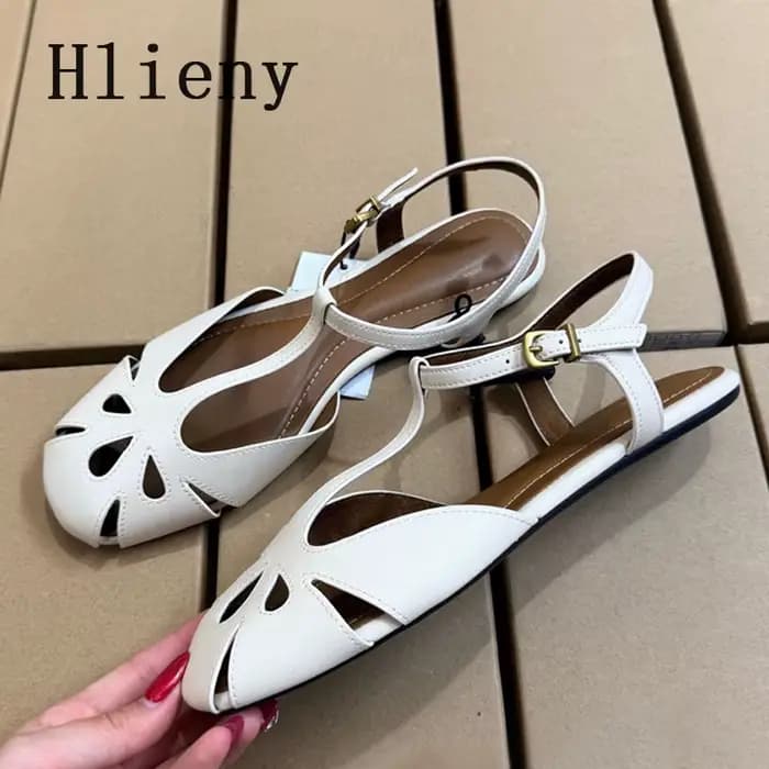 Sandales plates d'été Hlieny pour femmes