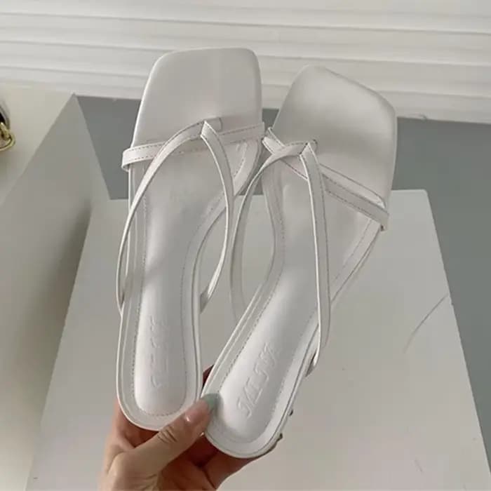 Sandales à talons hauts sexy pour femme – Chaussures élégantes et tendance à bout ouvert – Claquettes de luxe pour soirée