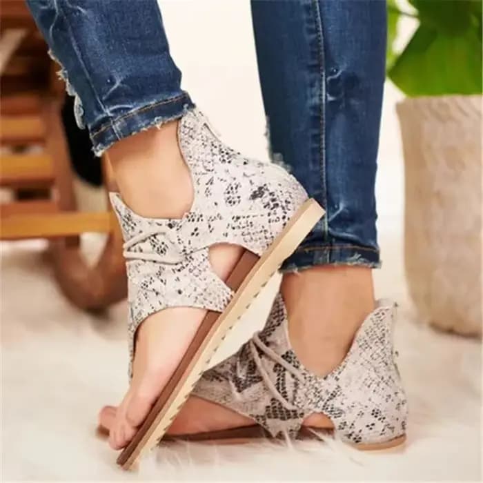 Sandales d'Été à Imprimé Léopard pour Femme, Chaussures Personnalisées, Plates, Grande Taille