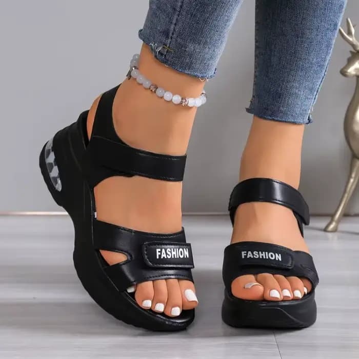 Sandales compensées à plateforme à bout ouvert pour femmes