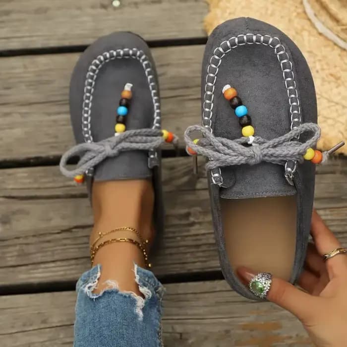 Mules et sabots pour femmes à bout rond en daim