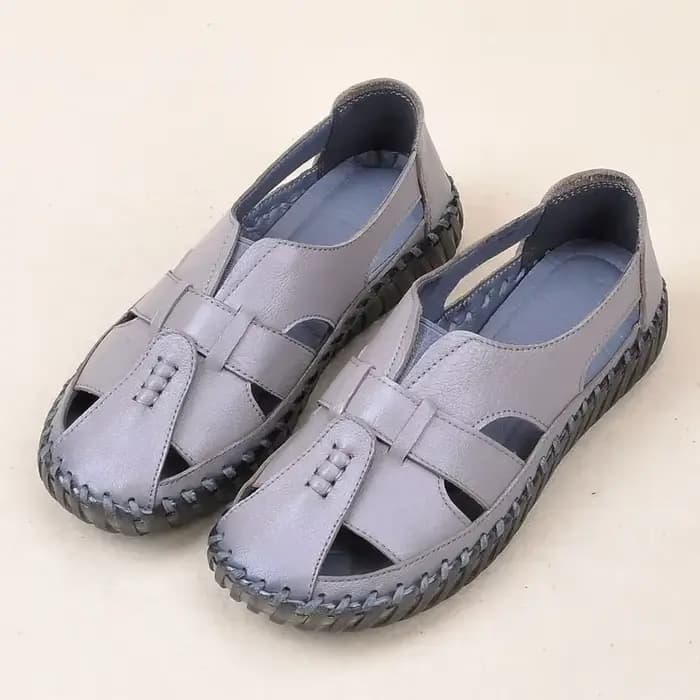 Ngouxm femmes sandales été en cuir véritable à la main dames chaussure