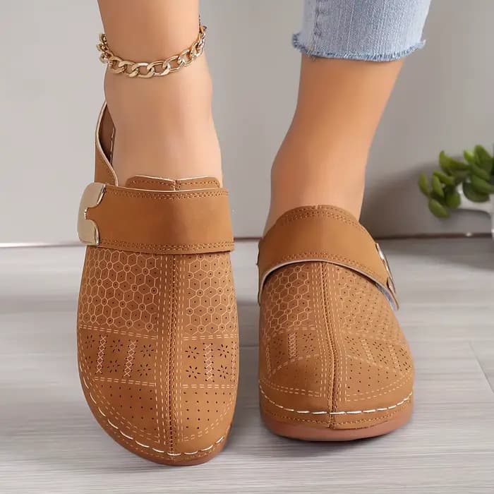 Sandales compensées chics pour femmes – Chaussures à plateforme à enfiler sans effort avec amorti confortable pour un style décontracté