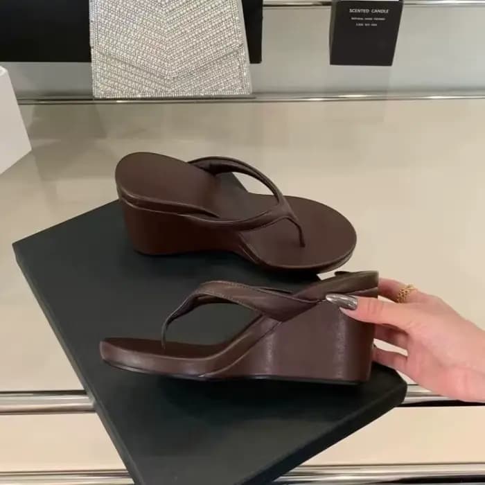 Chaussures d'été compensées à talons hauts pour femmes, sandales de luxe transparentes en PVC, simples et confortables, Zapatos