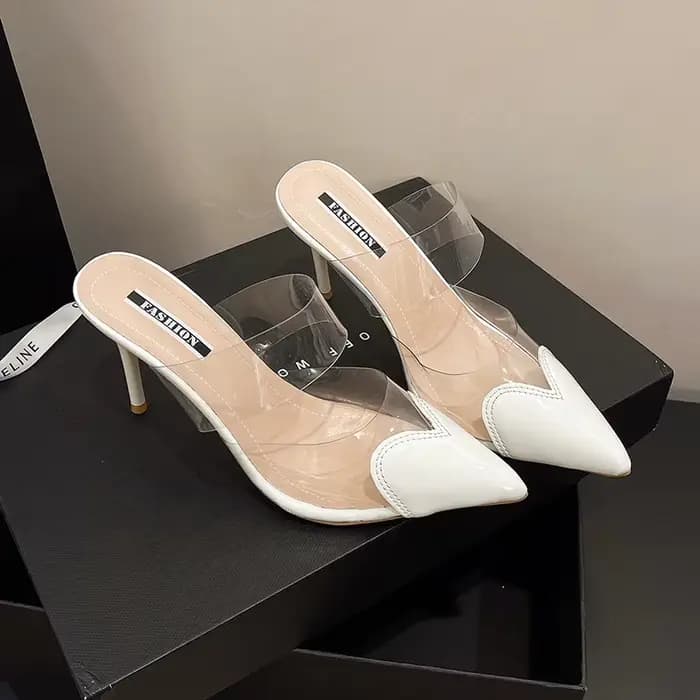 Sandales transparentes à bout ouvert pour femmes