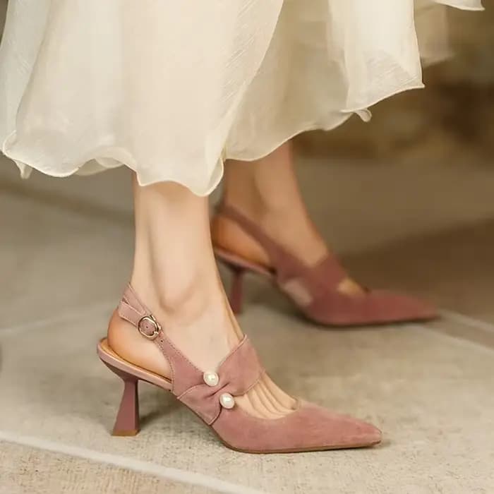 Sandales d'été en daim de mouton pour femmes
