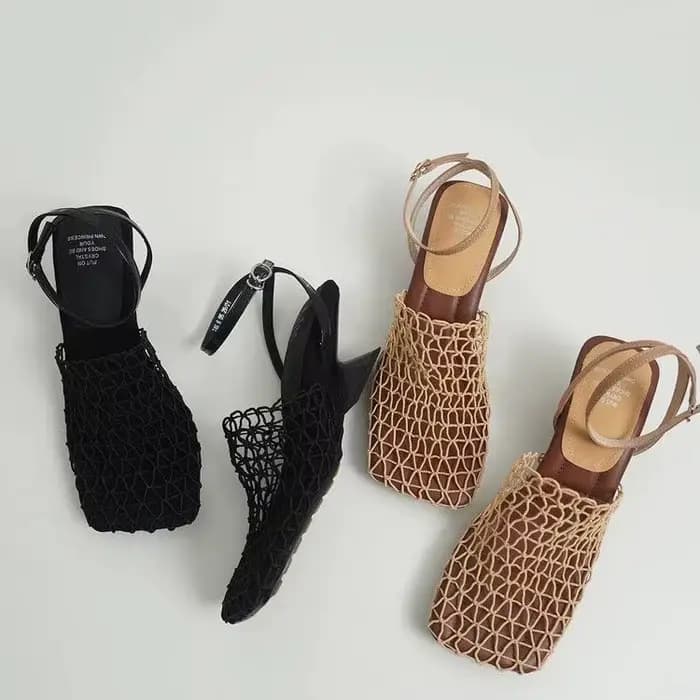 Sandales plates à bout pointu pour femmes
