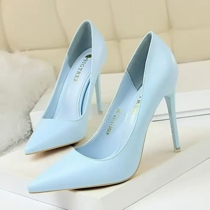 Escarpins pour femmes 7.5cm 10.5cm talons hauts en cuir souple chaussures simples peu profondes