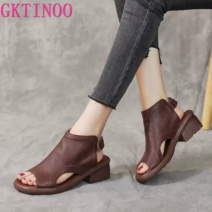 GKTINOO 2026 Sandales gladiateur à talon épais pour femme
