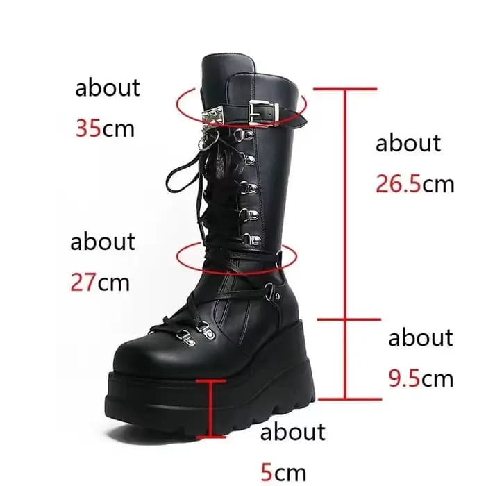 Bottes à plateforme mi-mollet à talons hauts pour femmes