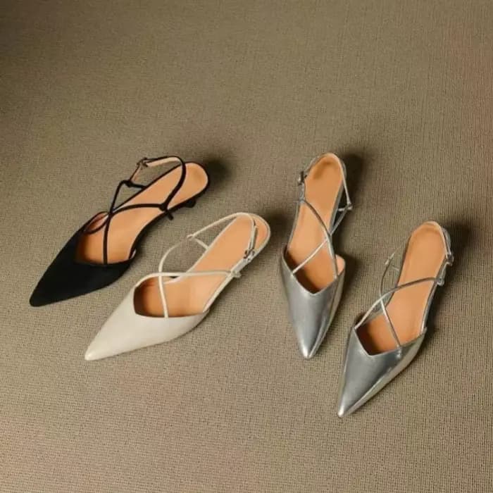 Nouvelles mules à talon bas et bout pointu pour femme