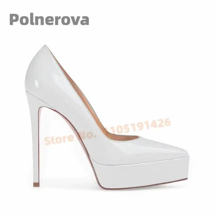 Escarpins en cuir verni pour femmes