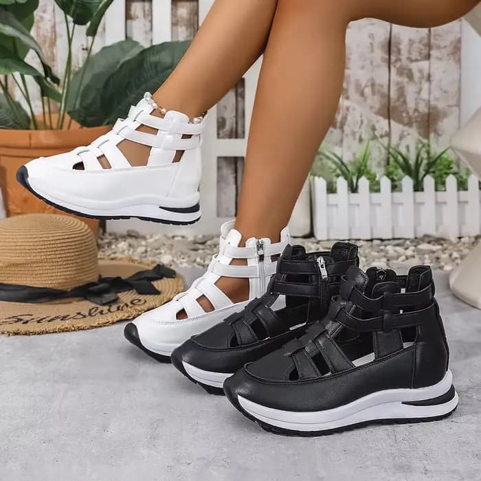 Femmes sandales nouveau bout fermé bureau et carrière été solide chaussures compensées
