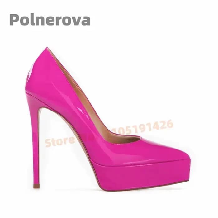 Escarpins en cuir verni pour femmes