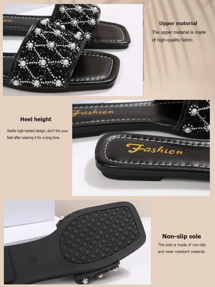 Nouvelles sandales d'été à la mode pour femmes, pantoufles à enfiler, cadeau d'anniversaire, chaussures décontractées d'extérieur de couleur unie, pantoufles de plage plates simples et élégantes, faci