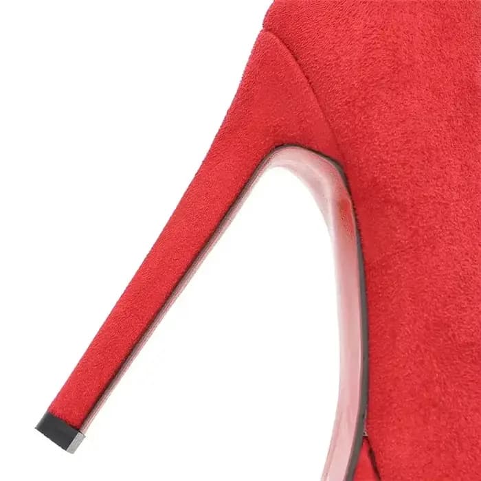 Escarpins à plateforme pour femmes, 13cm, talon haut, bout pointu, bleu, rouge, troupeau, décontracté, fête, bureau, Sexy, à enfiler, Stiletto fin