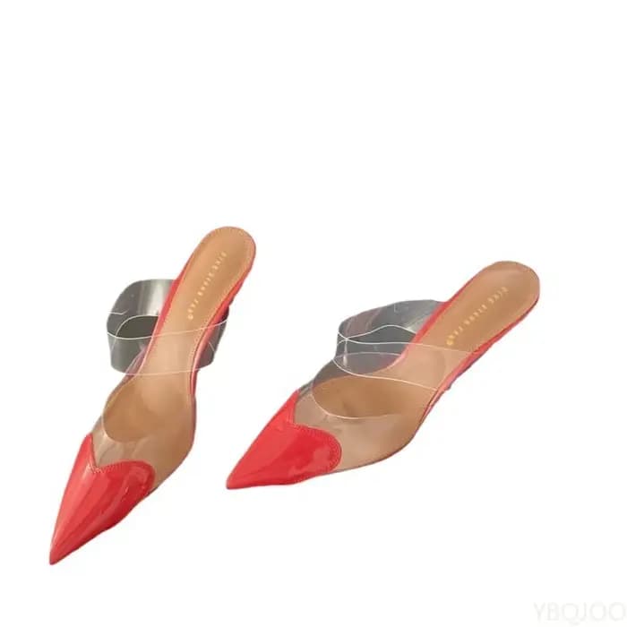Love – pantoufles à talons hauts transparents pour femmes