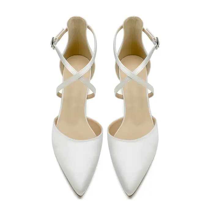 Chaussures de mariée à talon bloc bas pour femme