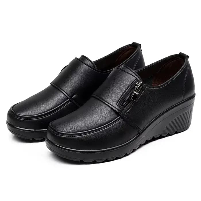 BEYARNE printemps automne femmes mode pompes chaussures femme en cuir véritable coin unique