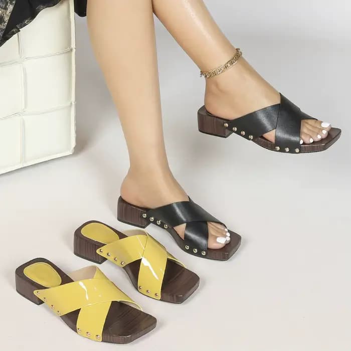 Sandales à talons mi-hauts pour femmes
