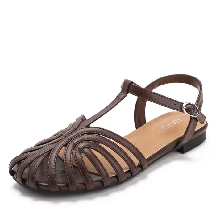 Sandales plates élégantes de marque pour femme