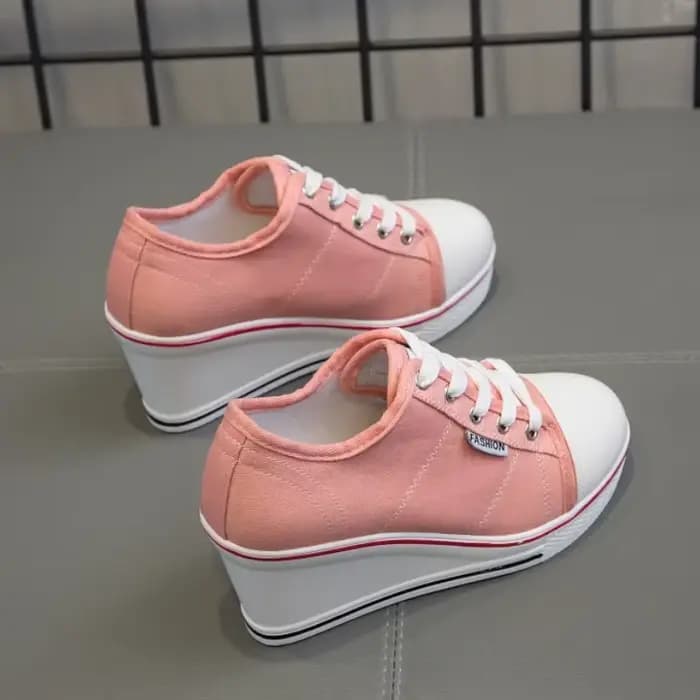 Chaussures femmes nouvelle femme toile compensée vulcaniser