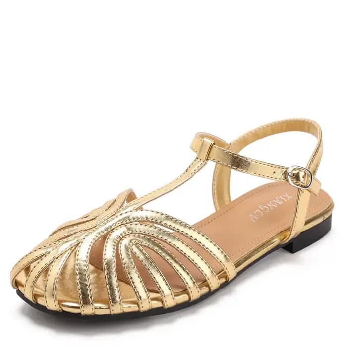 Sandales plates élégantes de marque pour femme