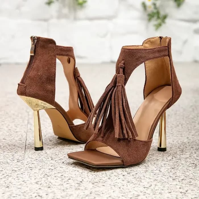 Sandales Femme Style Bohème Ethnique Rétro Tendance 2026 Nouveauté Été – Talons Hauts Polyvalents pour Banquets