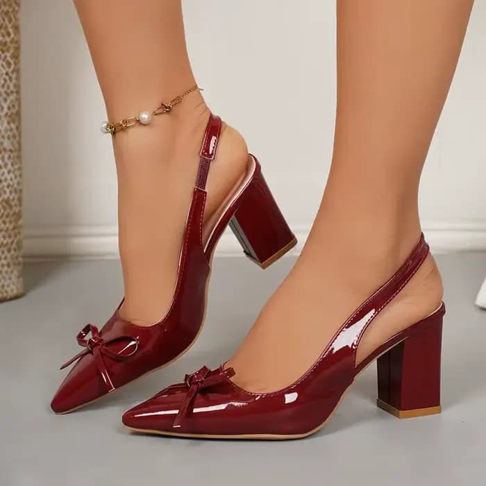 Bow Baotou sandales 2025 mode été nouveau bout pointu talons hauts chaussures simples