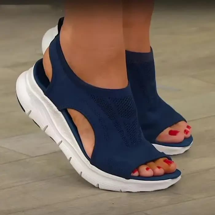Femmes chaussures d'été 2025 nouvelle maille poisson plate-forme sandales
