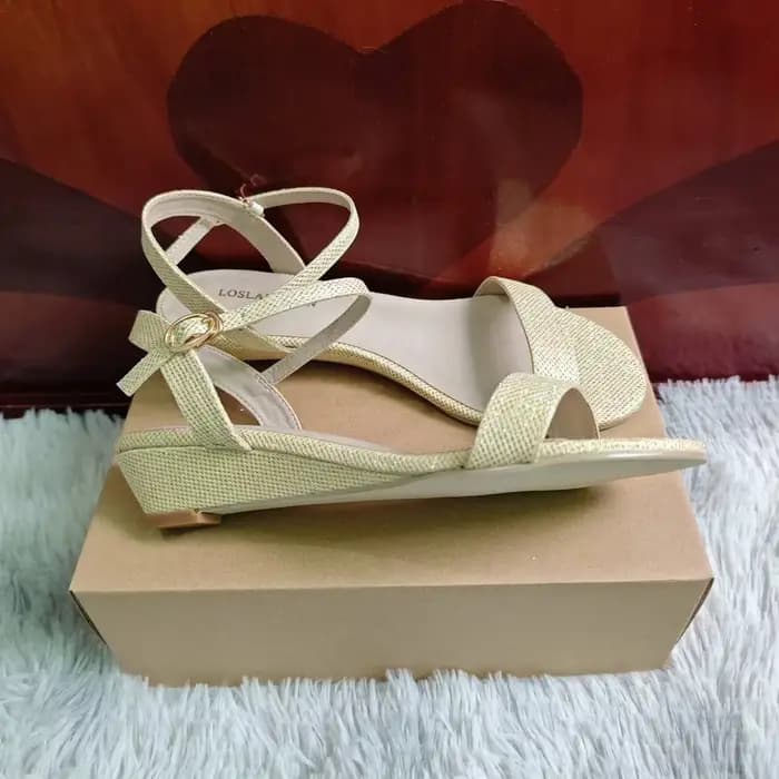 Or argent été femmes sandales compensées talons bas bout ouvert confort robe à bretelles bride à la cheville décontracté marche fête chaussures de mariage