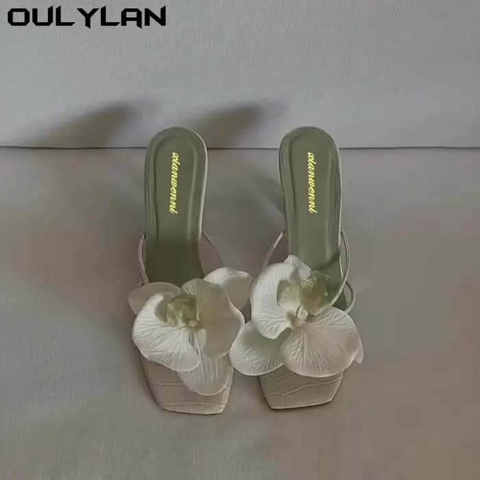 Oulylan talons hauts pantoufles décontracté été chaussures pour femmes de luxe