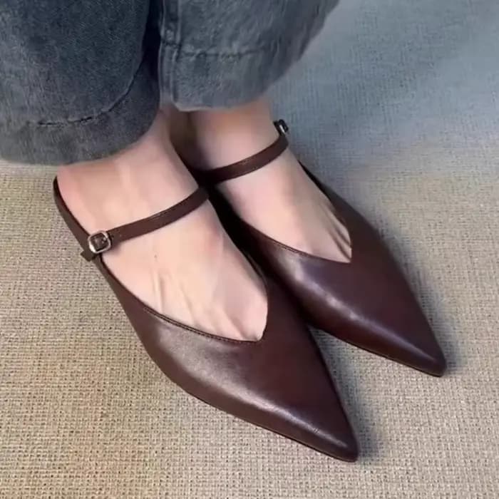 Nouvelles mules à talon épais et bout pointu style 2026