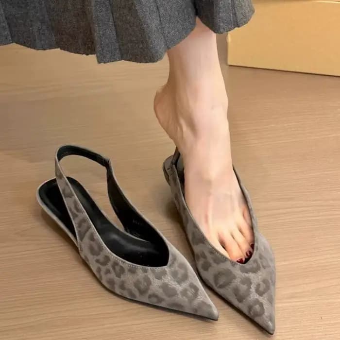 Sandales à talons léopard pour femme