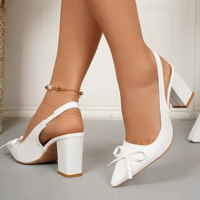 Bow Baotou sandales 2025 mode été nouveau bout pointu talons hauts chaussures simples