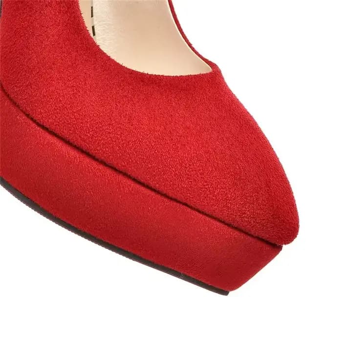 Escarpins à plateforme pour femmes, 13cm, talon haut, bout pointu, bleu, rouge, troupeau, décontracté, fête, bureau, Sexy, à enfiler, Stiletto fin