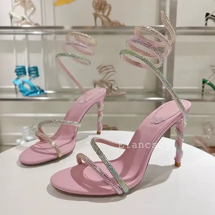 Sandales gladiateur à talons fins pour femmes