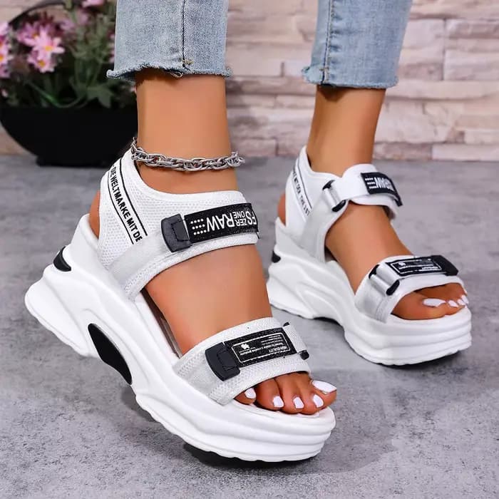 Femmes plate-forme sandales à talons compensés mode d'été nouvelles chaussures confortables