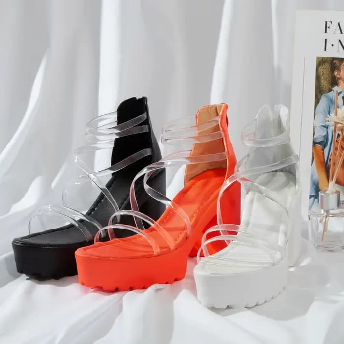Sandales compensées à talons hauts pour femmes