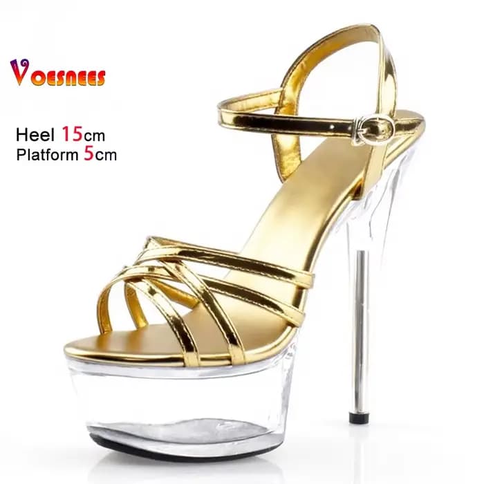 Sandales Stiletto Sexy à boucle étroite de 15CM pour femmes