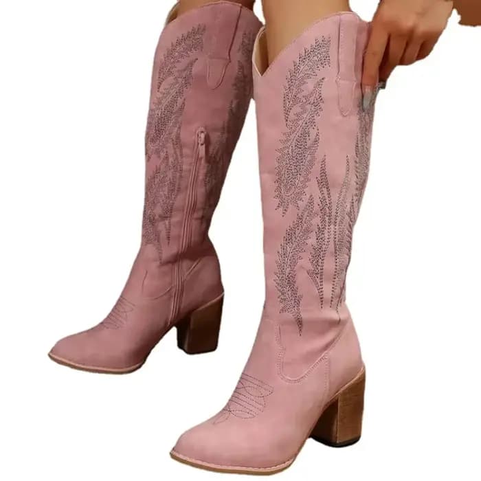 Bottes de cowboy au genou pour femmes